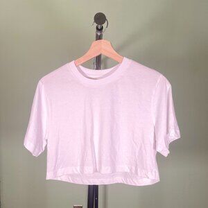 Pull & Bear Plain White Crop Top - Women's Size S